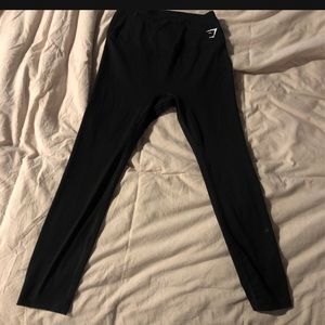 Black gym shark training 7/8 leggings (M)